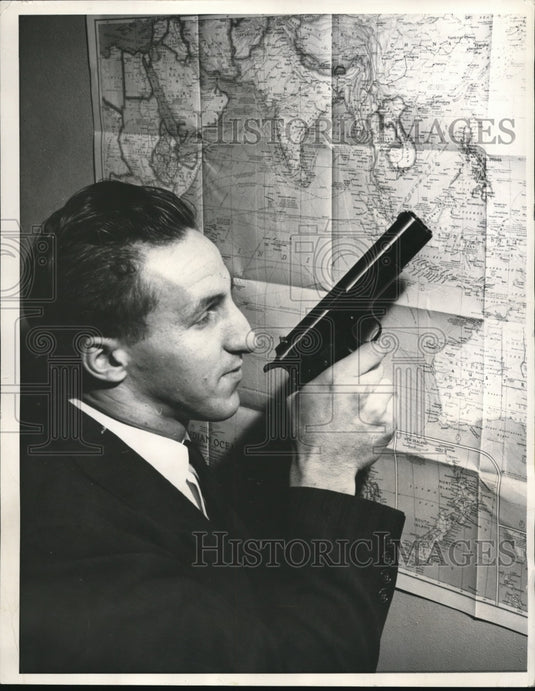 1942 Press Photo Pete Kmatovic Former Stanford University gridiron speedster