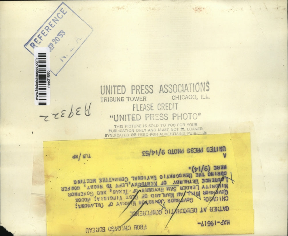 1951 Press Photo Sam Rayburn, William Marland and Lawrence Wetherby - nee31680