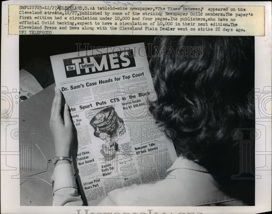 1963 Press Photo The tabloid size newspaper, The Times Between - nee32713