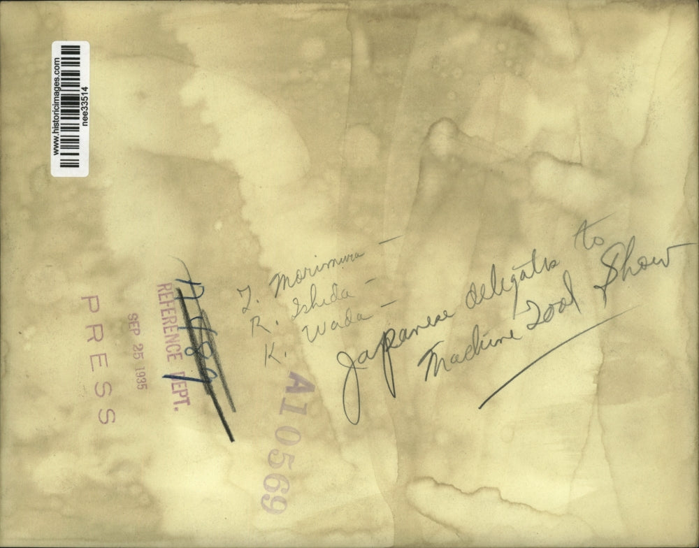 1935 Press Photo Japanese delegate to Machine Tool Show - nee33514