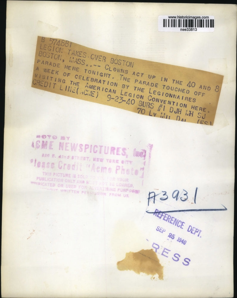 1940 Press Photo Clowns in American Legion National Convention Parade