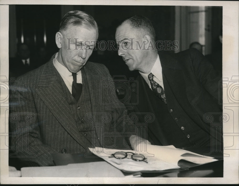 1939 Press Photo of Brigadier Gen. George C. Marshall (L) and LTC. Henry B.