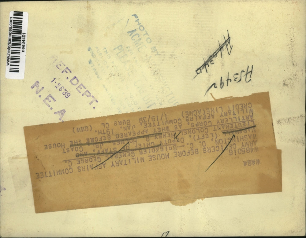 1939 Press Photo of Brigadier Gen. George C. Marshall (L) and LTC. Henry B.