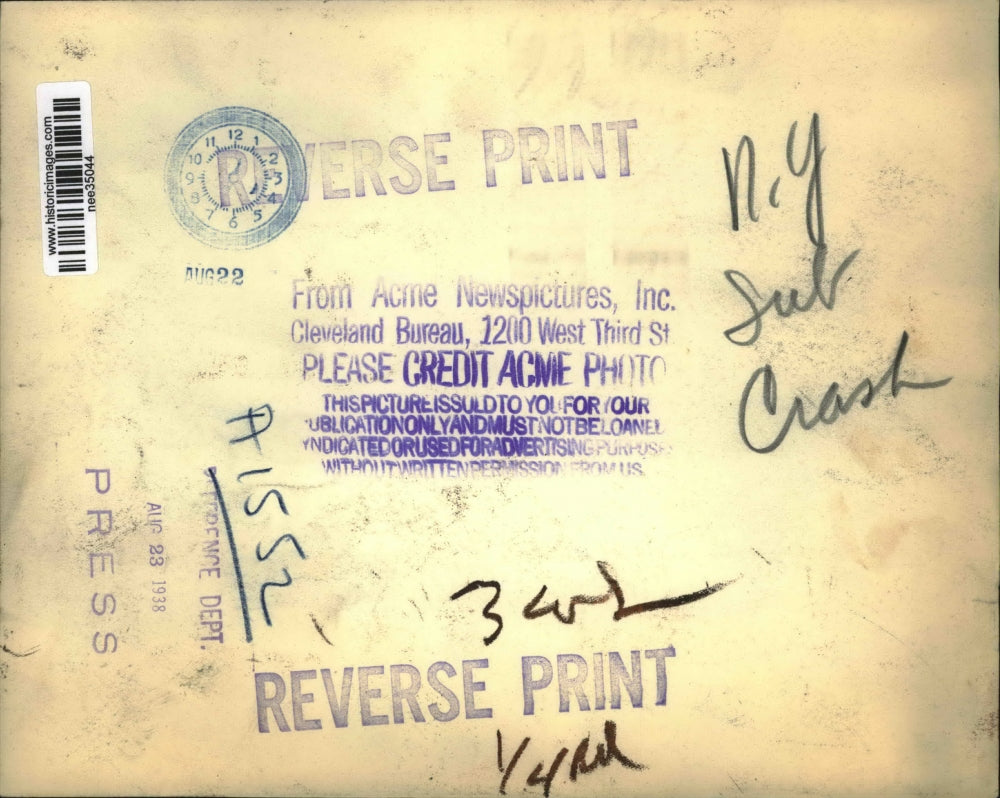 1938 Press Photo New York Subway Crash