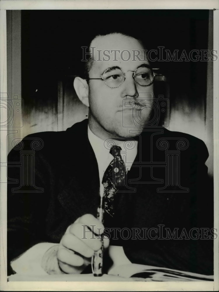 1941 Press Photo William Rinser, trial examiner