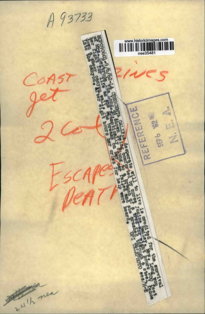 1962 Press Photo of Mrs. Gertrude Ida Long who fell into a canyon. - nee35481