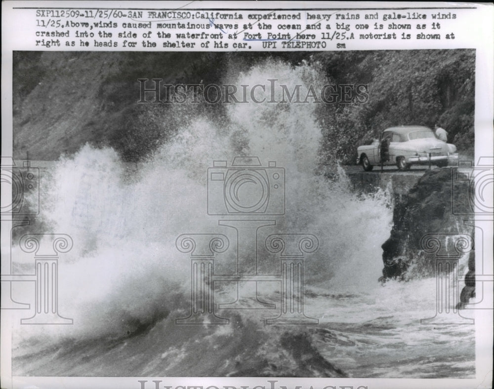 1960 Press Photo Heavy Rains in San Francisco