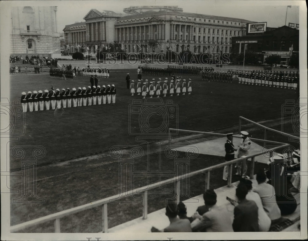 1934 Press Photo The Women's Drill Teams compete at Conclave in San Francisco