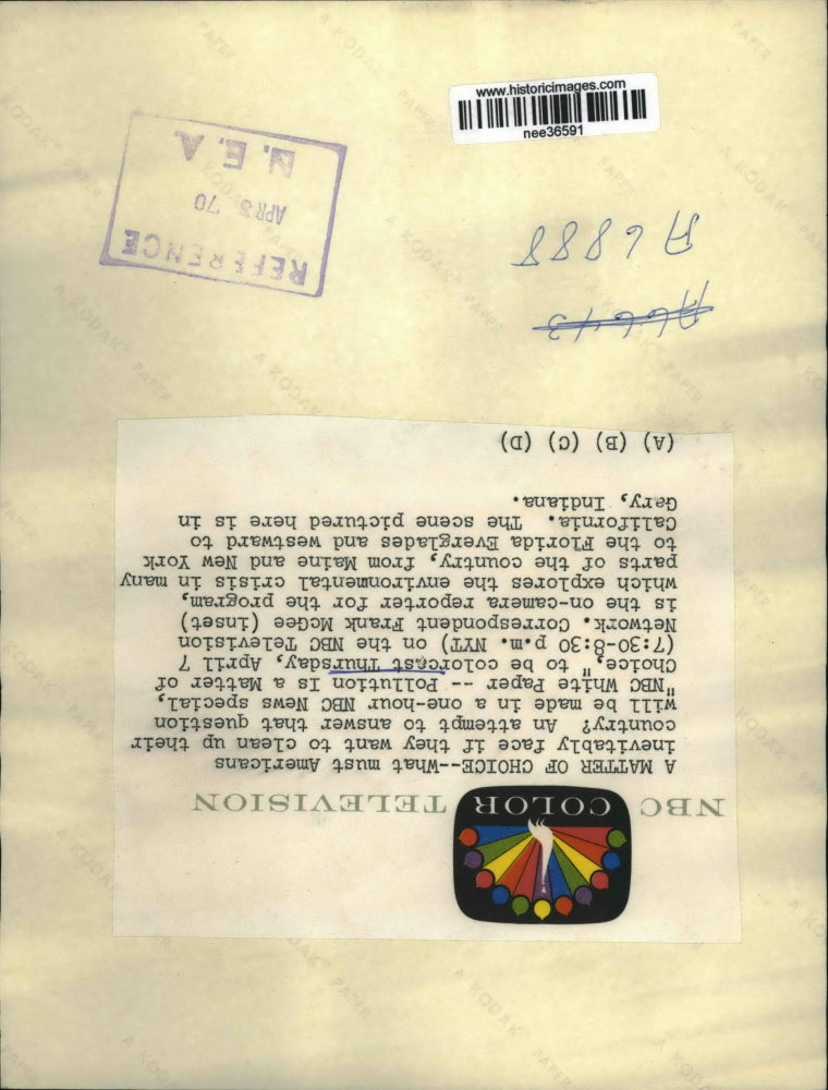 1970 Press Photo of an advertisement for an NBC program hosted by Frank McGee.