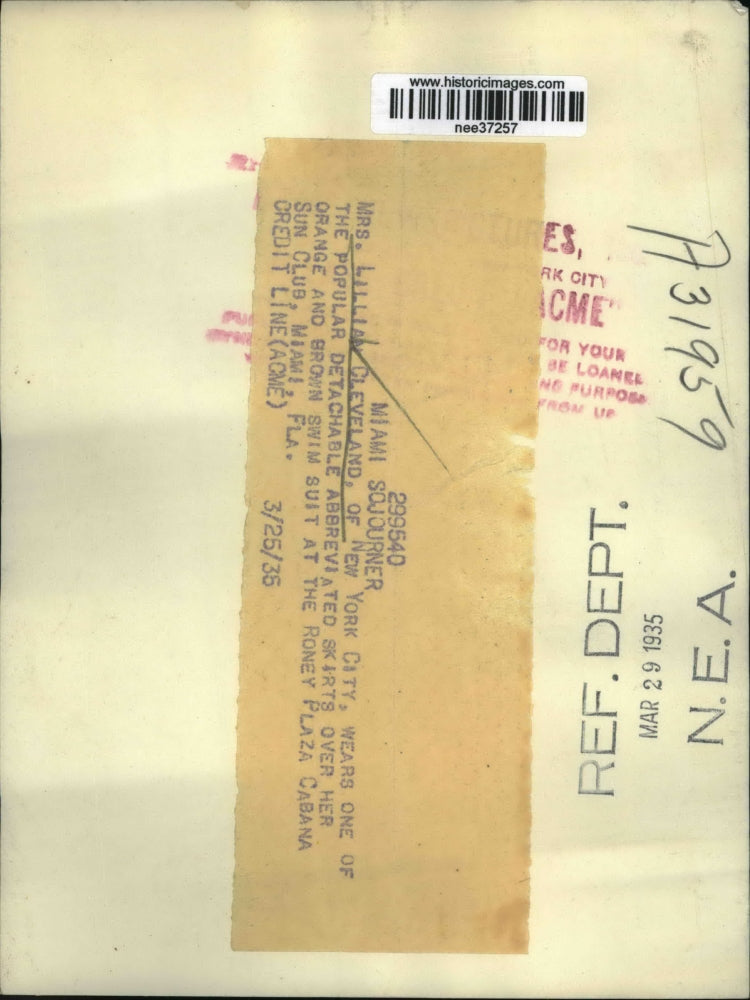 1936 Press Photo Mrs Lillian Cleveland in Her Swimsuit in Miami Beach