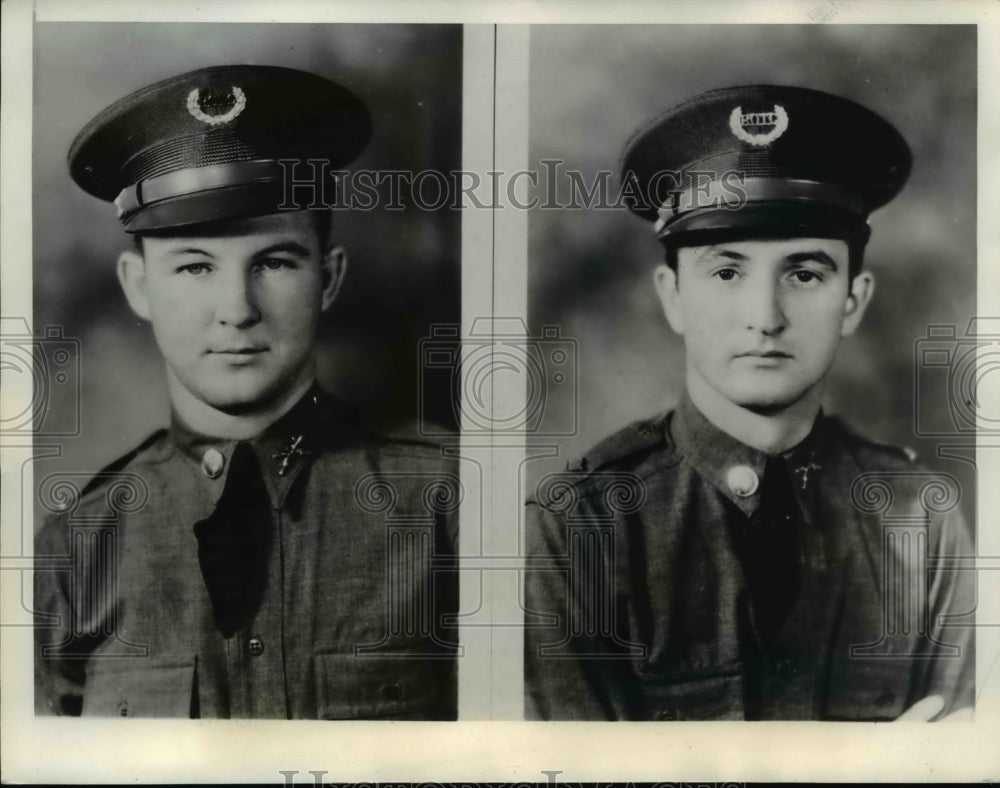 1934 Press Photo Jesse H Cutrer&Carl Corbin, suspended at Louisiana State Univ