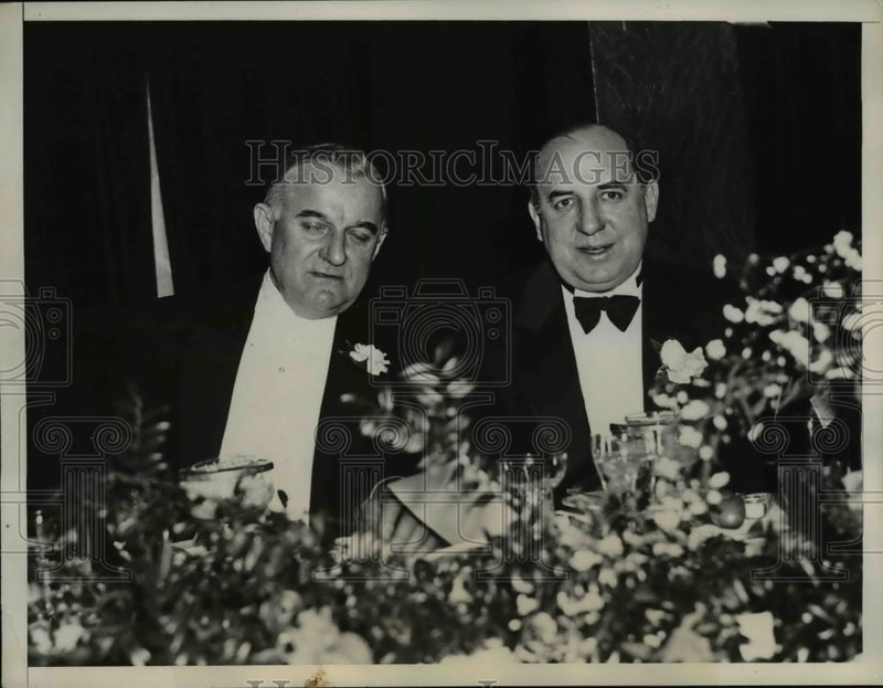 Load image into Gallery viewer, 1935 Press Photo Sen Joseph F Guffey &amp; Albert Goldman attended dinner, NY City
