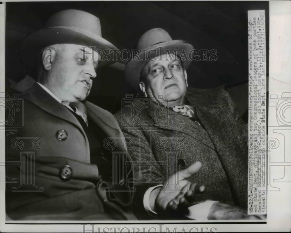 1950 Press Photo Senators Kenneth and Scott Lucas - nee37719