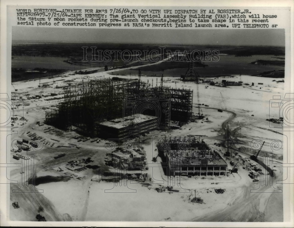 1964 Press Photo Vertical Assembly Building
