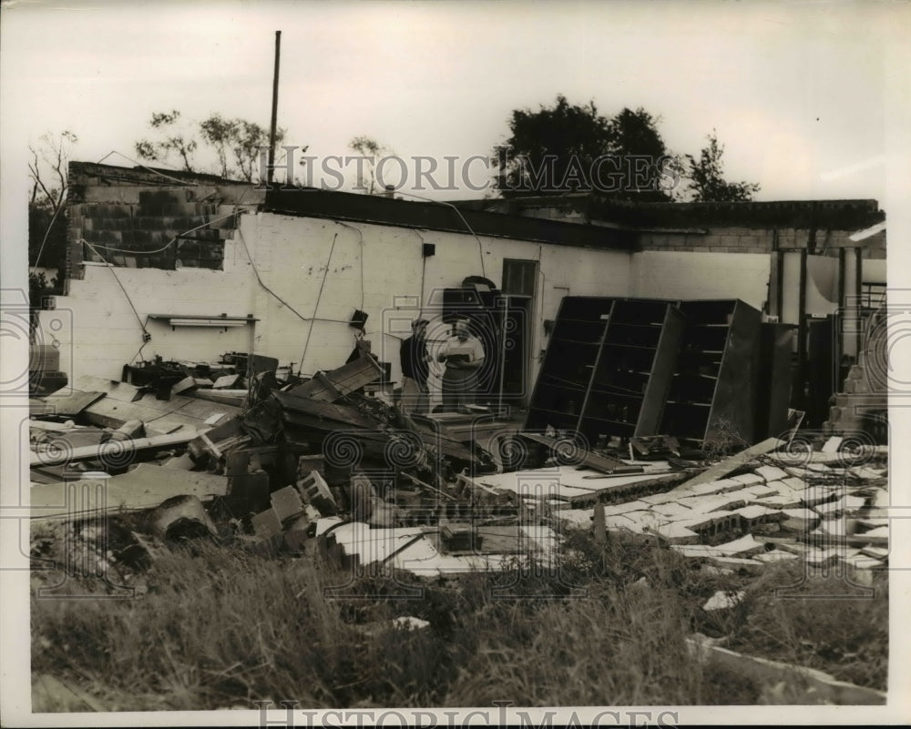 1953 Press Photo Weschler Electric Company Destroyed - nee40514