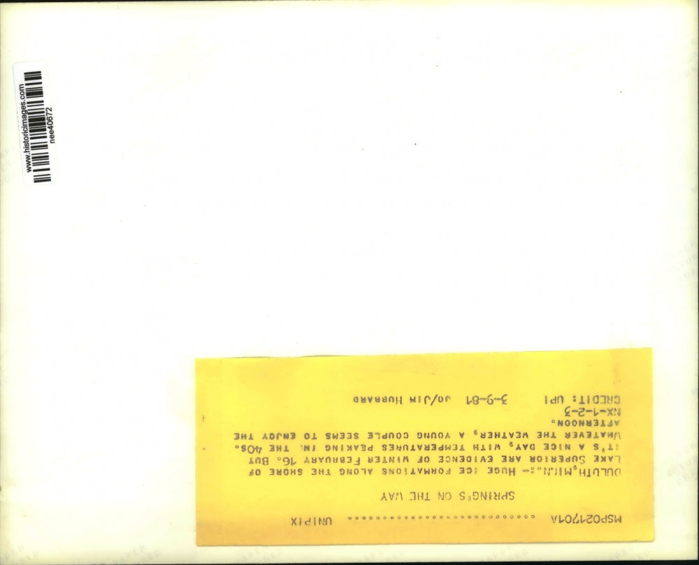 1981 Press Photo of ice formations in Duluth, Minnesota. - nee40672