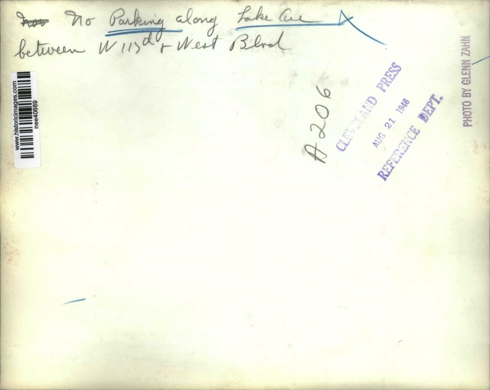 1946 Press Photo No Parking on Lake Avenue - nee40689