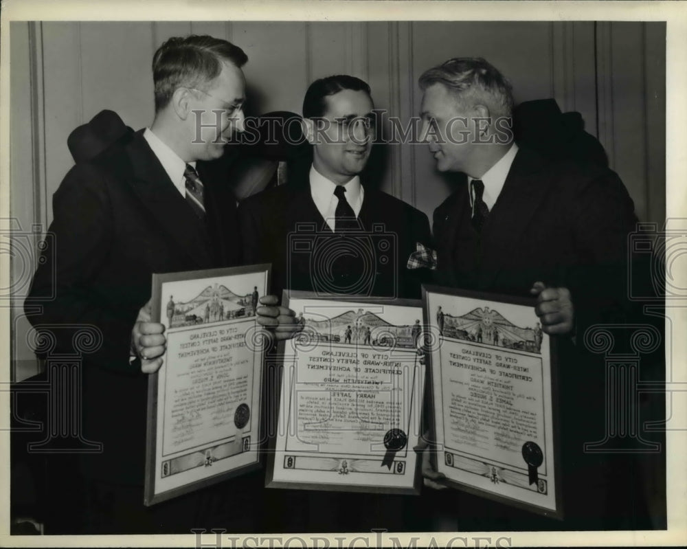 1940 Press Photo John Mudri, Harry Jaffe, James Hudec