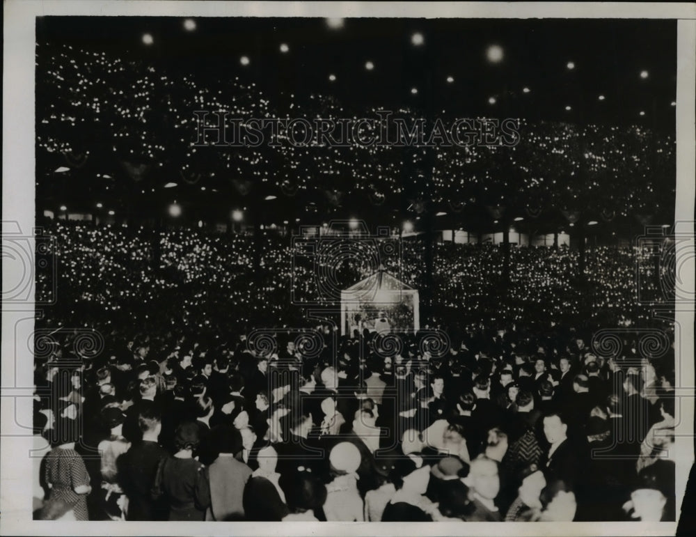 1935 Press Photo Seventh national Eucnaristic Congress Cleveland Stadium