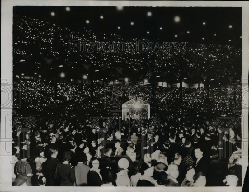Load image into Gallery viewer, 1935 Press Photo Seventh national Eucnaristic Congress Cleveland Stadium

