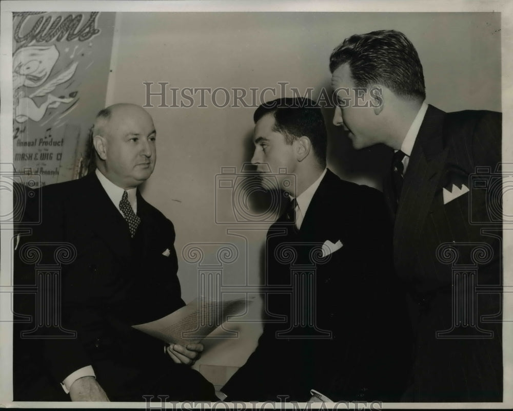1939 Press Photo Philadelphia PA James Farley, Robert McDonald and George Moren