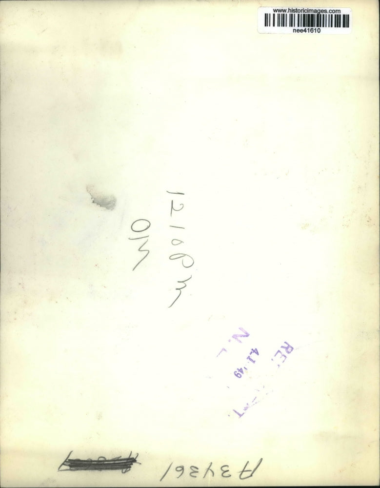 1949 Press Photo of Sec. of Defense Louis A. Johnson entering his office in the