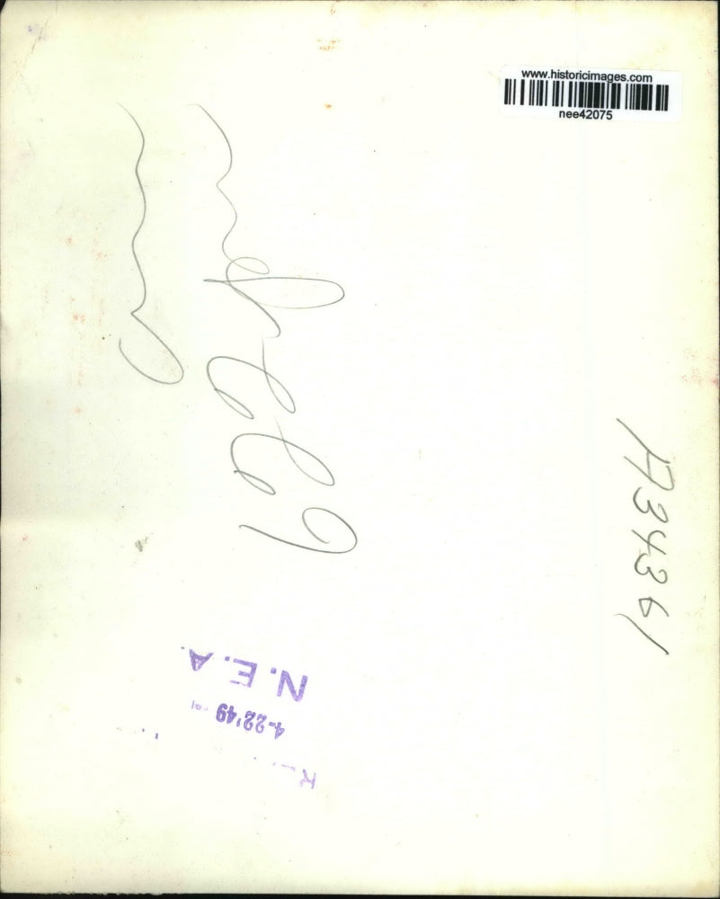 1949 Press Photo Defense Secretary Louis A. Johnson During Press Conference