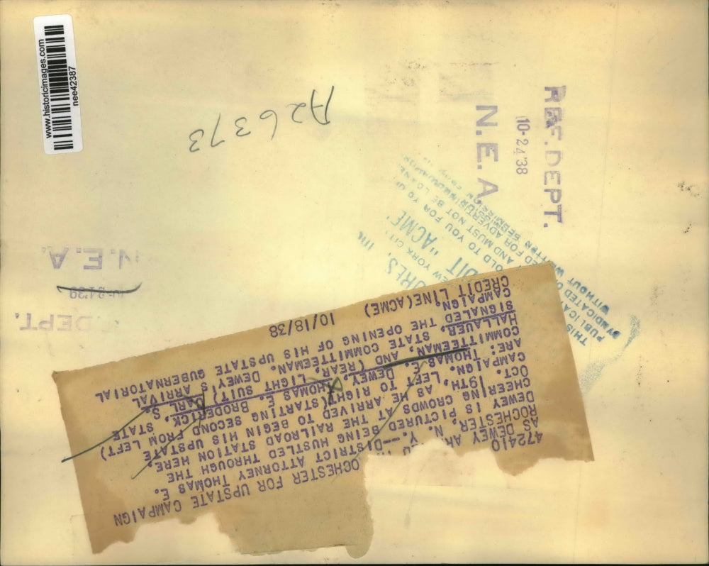 1938 Press Photo Rochester NY District Attorney Thomas E Dewey - nee42387