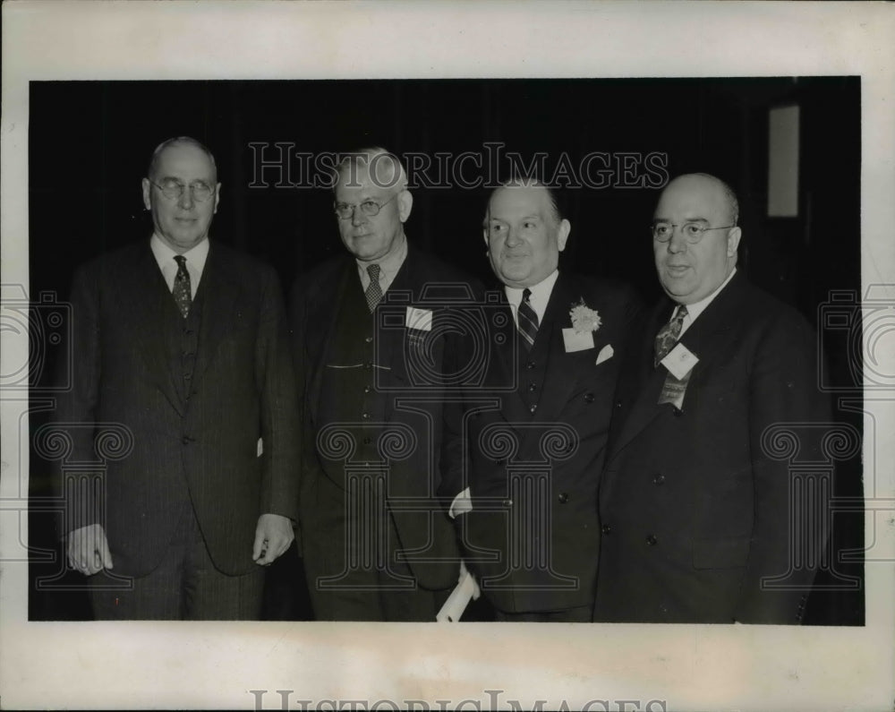 1937 Press Photo Leaders at annual confrerence in Boston, Victor M Cutter