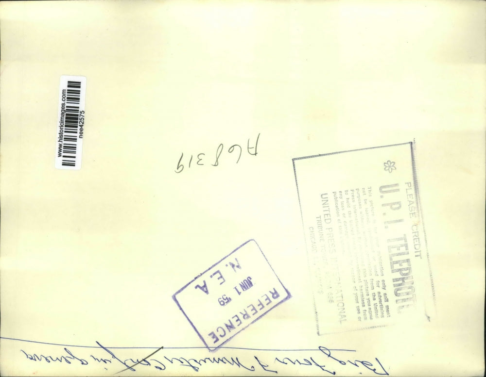 1959 Press Photo Christian A Herter, Lother Bolz leave conference in Geneva