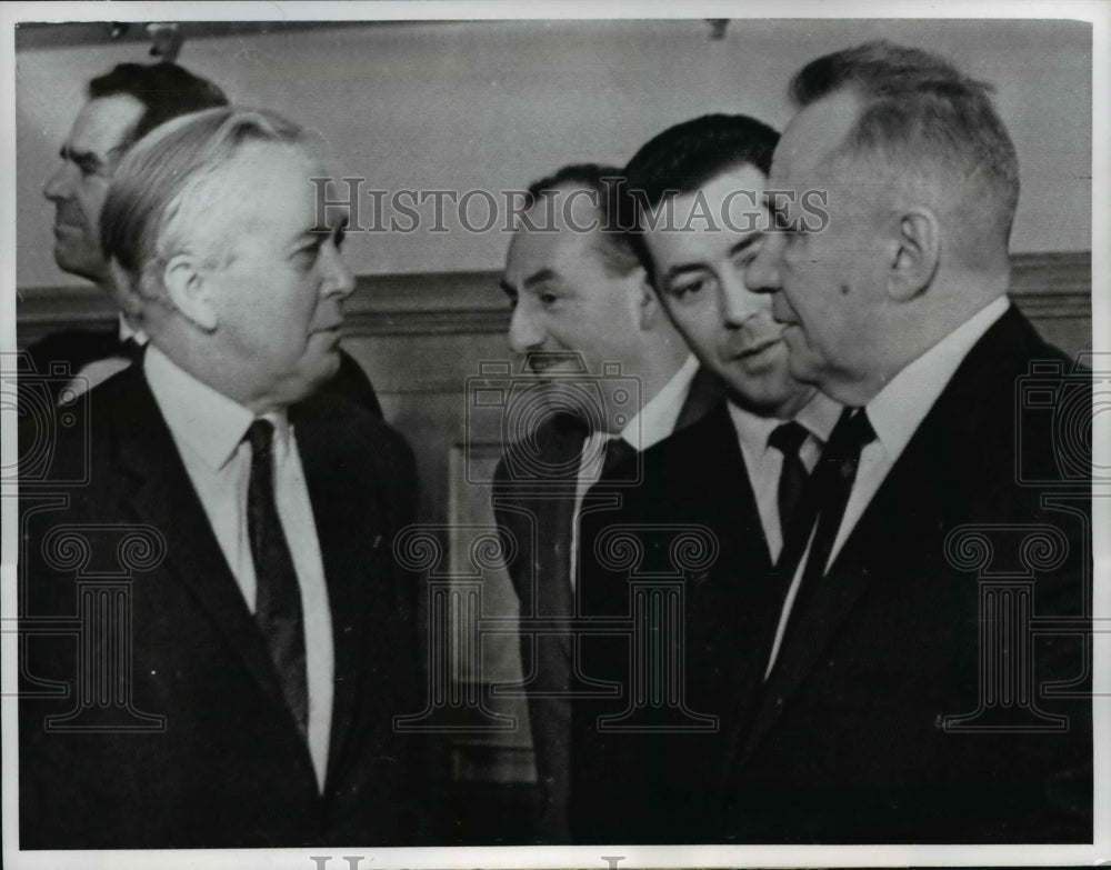 1966 Press Photo Moscow British Prime Minister Harold Wilson With Alexei Kosygin