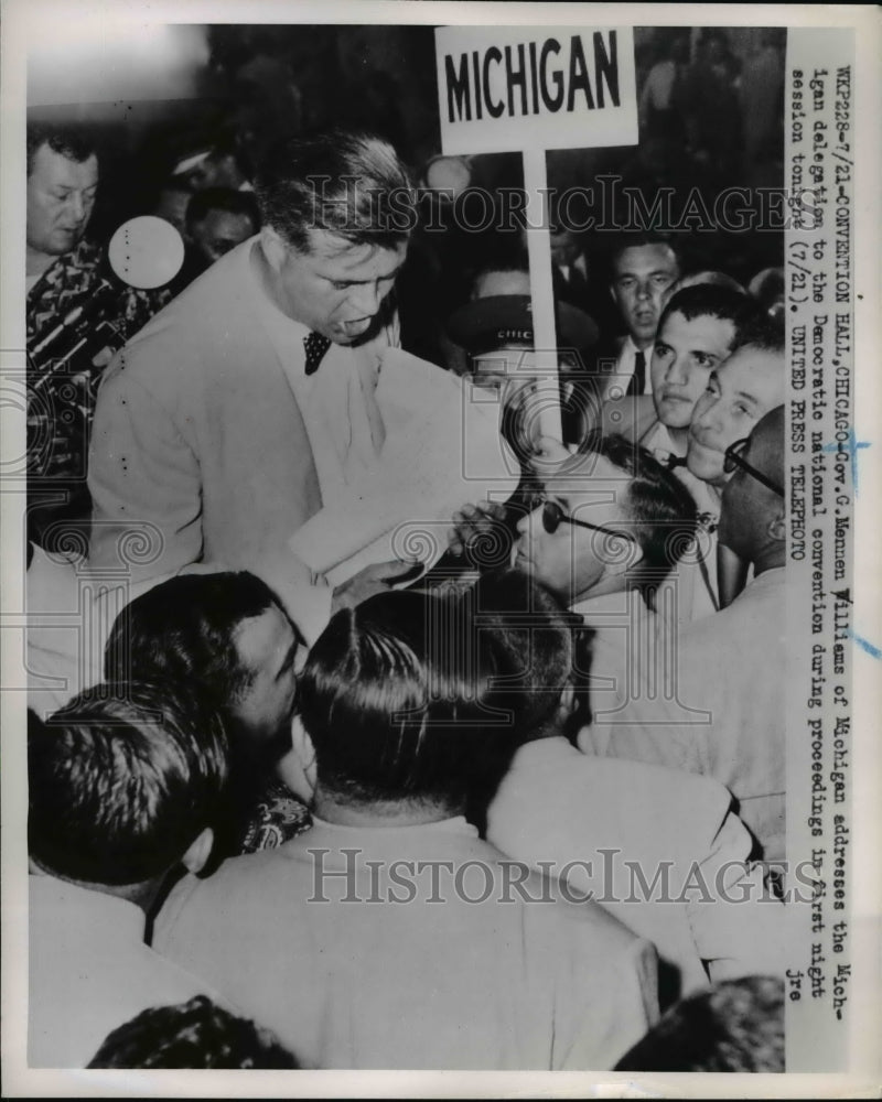 1952 Press Photo Gov. C. Mennen Williams of Michigan Democratic national
