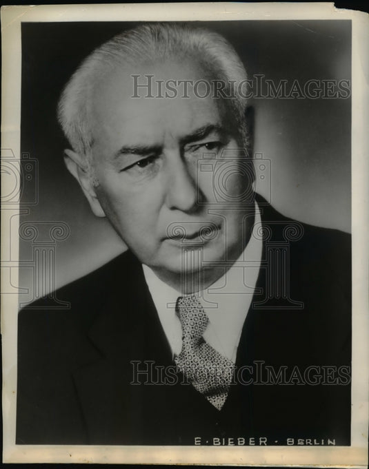 1964 Press Photo Theodor Heuss, President of the Federal Republic of Germany.