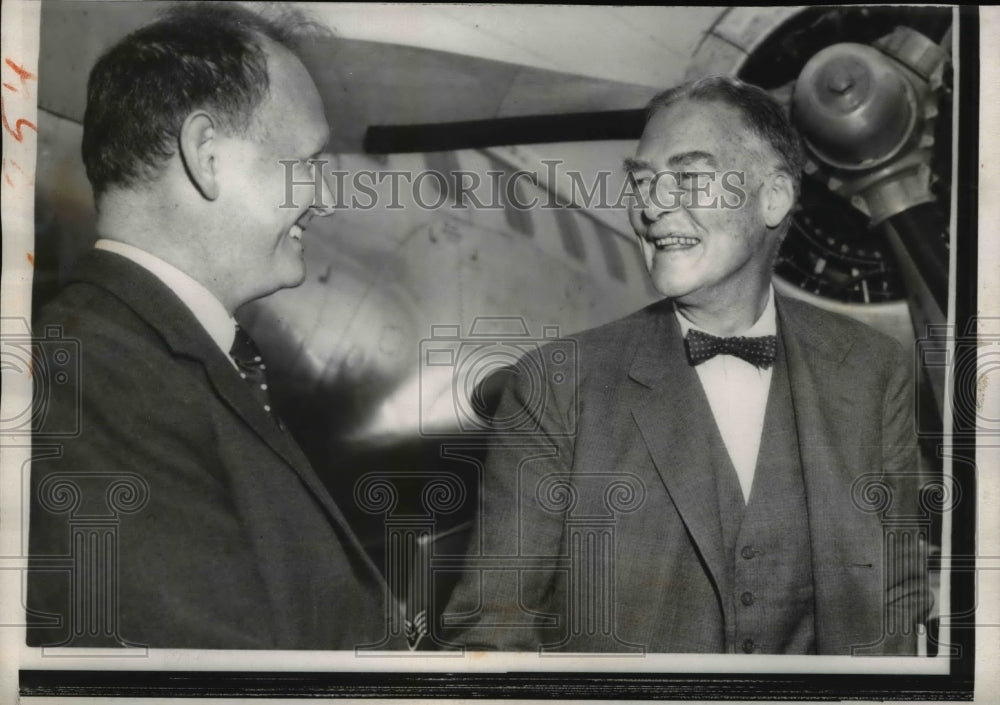 1959 Press Photo Sec of State Christian Herter, Douglas Dillon in South Carolina