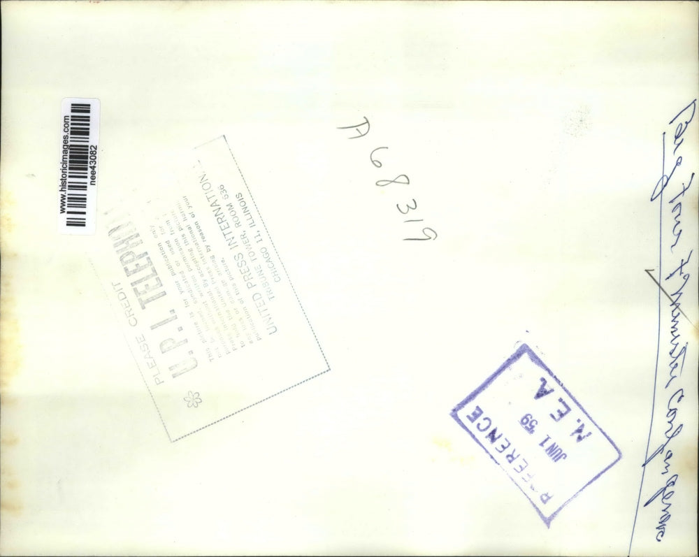 1959 Press Photo British Foreign Secy Selwyn Lloyd with Christian Herter.