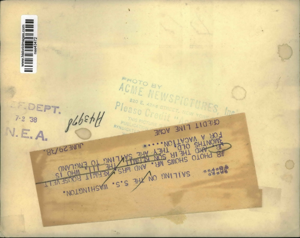 1938 Press Photo Mr. and Mrs. Kermit RooseveltJr.Son Kermit the III - nee43472