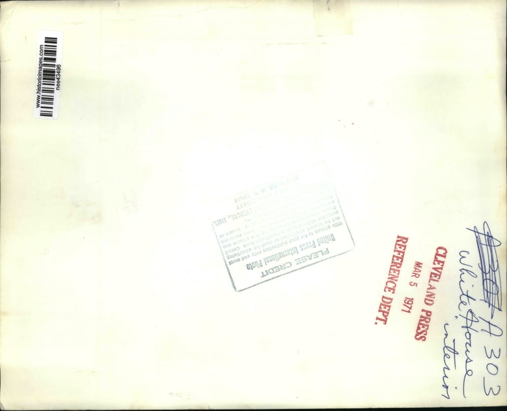 1971 Press Photo The Franklin and Eleanor Roosevelt Dining Room at Blair House.