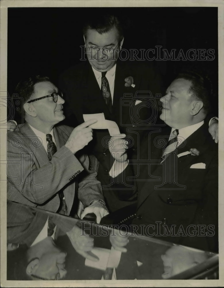 1950 Press Photo A L DeMaioribus, Thomas G Burke and Geo. H Bender.