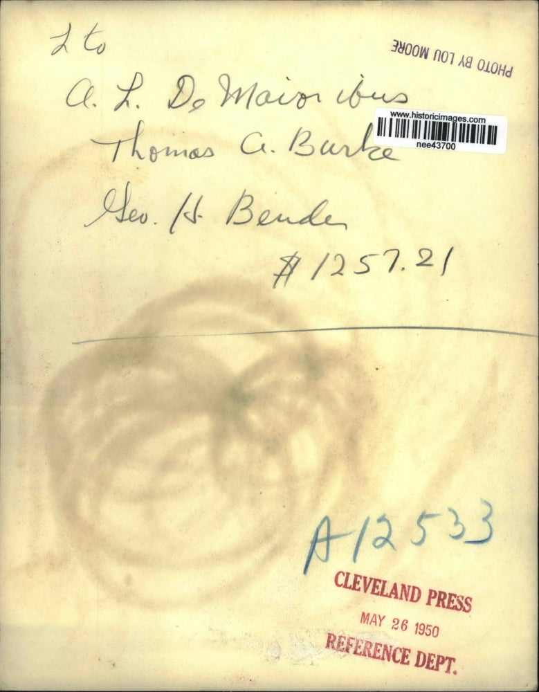 1950 Press Photo A L DeMaioribus, Thomas G Burke and Geo. H Bender.