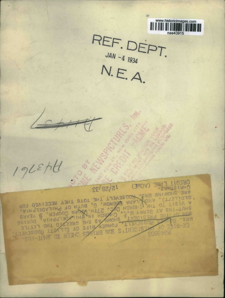 1933 Press Photo Elizabeth Roosevelt Joan Cooper Clara DuBrow Berry M.E. Church