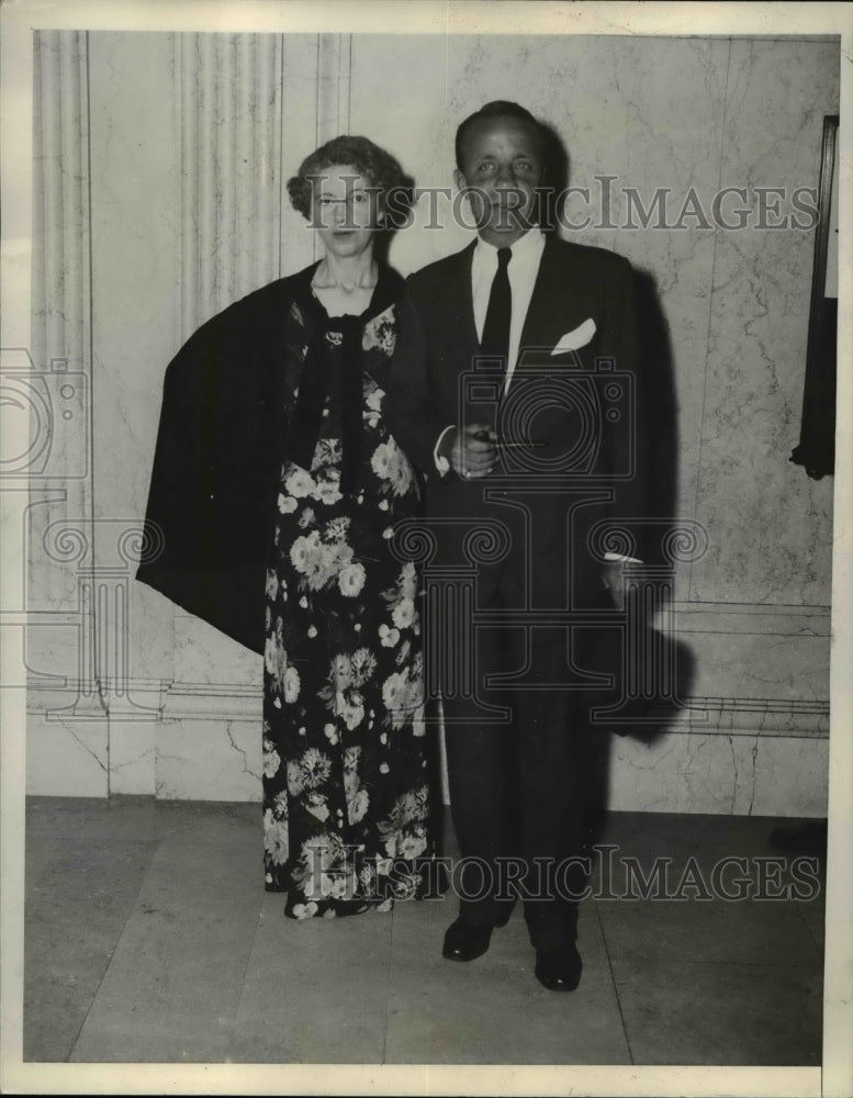 1936 Press Photo Colonel &amp; Mrs Teddy Roosevelt New York, Republician Convention