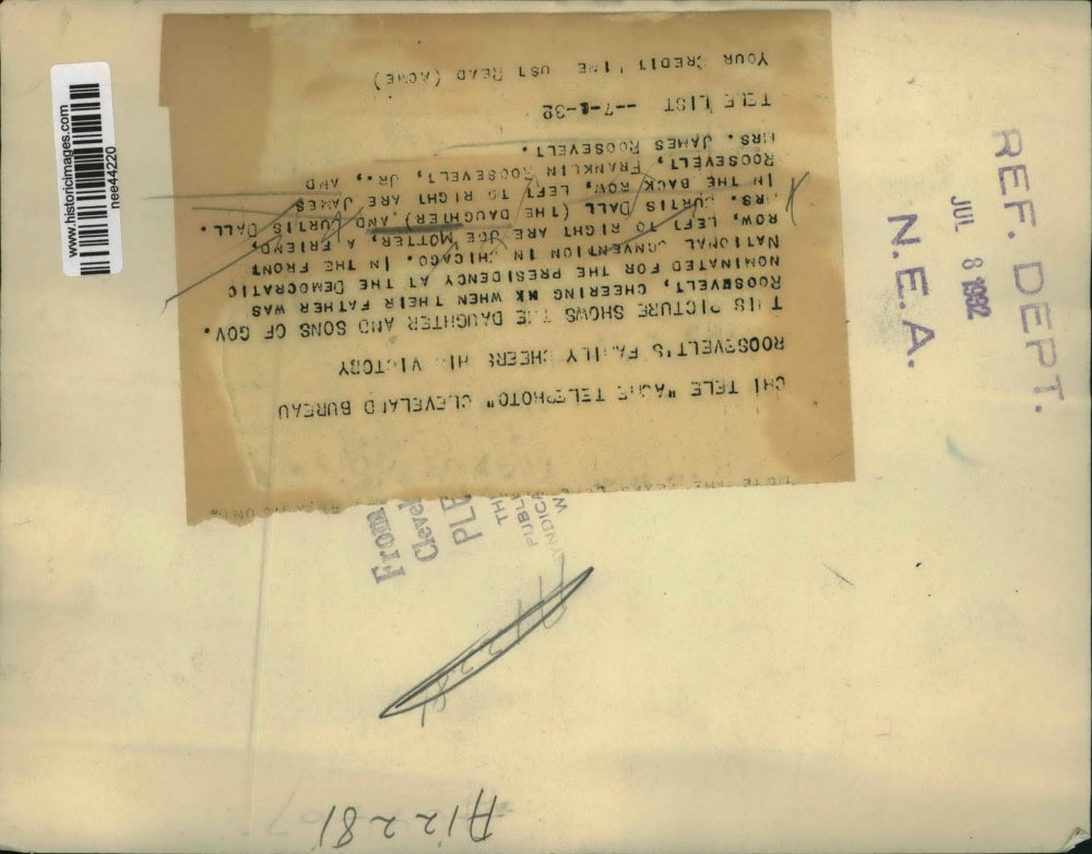 1932 Press Photo Chicago Daughter and sons of Gov Roosevelt cheering.