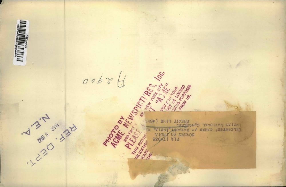 1932 Press Photo Delegates camp at Kaachi India