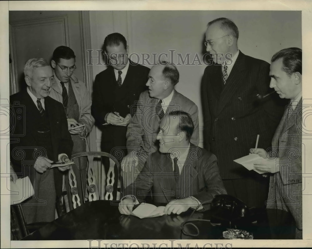 1946 Press Photo Washington DC, Presidents steel panel resume union bargaining