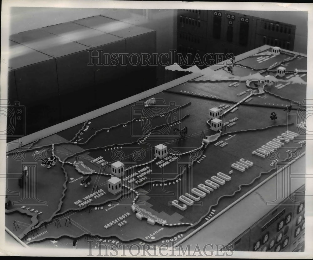 1954 Press Photo Estes Power plant- view of Colorado-Big Thompson. - nee44480