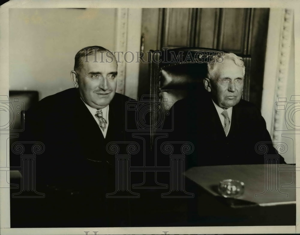 1927 Press Photo Hon. Paul Claudelm Frech Ambassador to US pays respects.