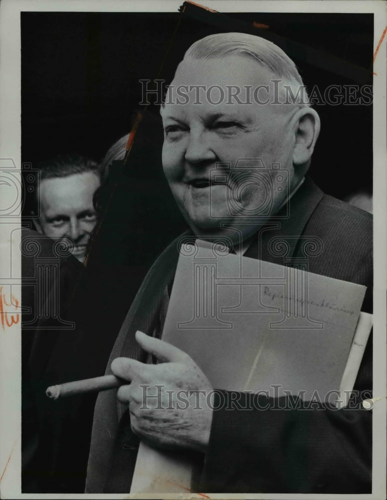 1964 Press Photo Chancellor Erhard - nee44956