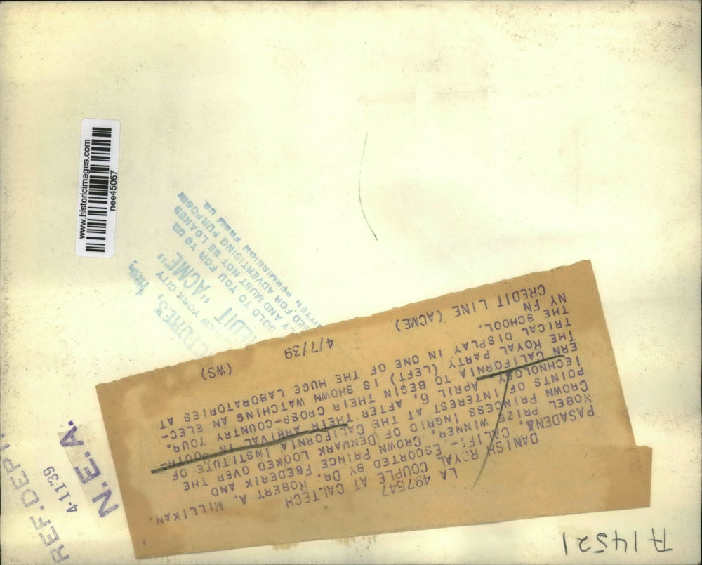 1939 Press Photo Pasadena California, Robert A Millikan Nobel Prize Winner.