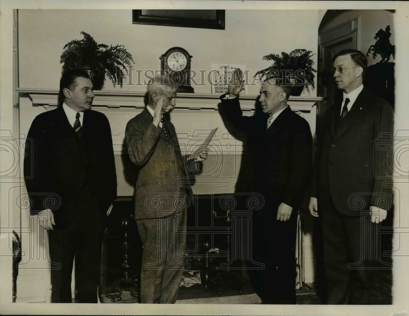 Load image into Gallery viewer, 1931 Press Photo Theodore Joslin Sworn in as White House Secretary - nee45183
