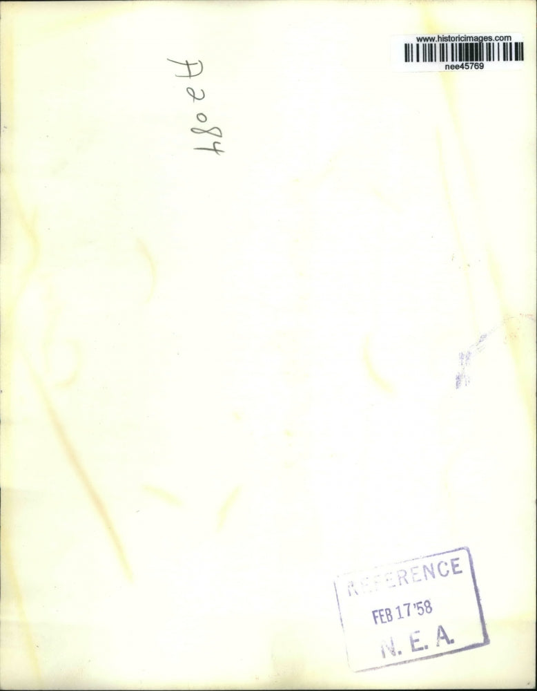 1958 Press Photo Snow Clogs Street After Weekend Storm - nee45769